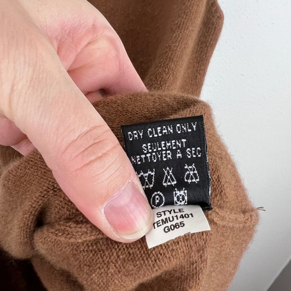 Linda Allard Ellen Tracy Cashmere Funnel Neck Sweater - Picture 5 of 6